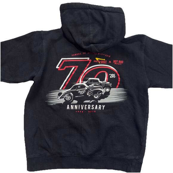 In N Out x Hot Rod Magazine Hoodie Men’s Small Black Rockabilly Animal Style - Picture 1 of 7